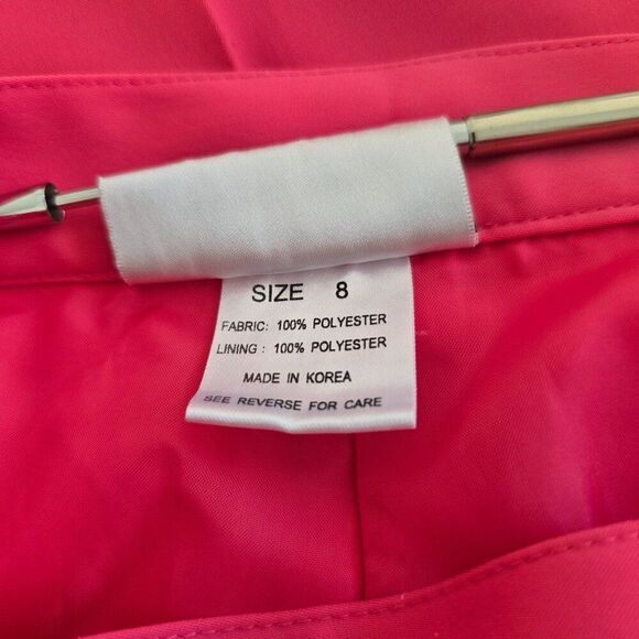 Mary McFadden Collection Dress Pants Womens Sz 8 Pink Vtg 90s Y2K High Waisted - Picture 11 of 12